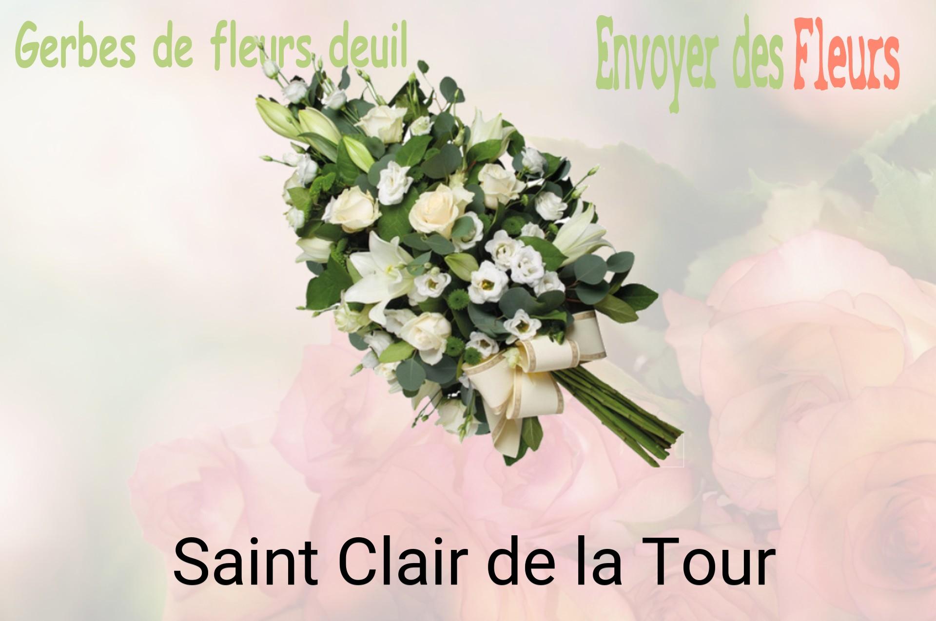 Gerbe de fleurs de deuil livrée à Saint-Clair-de-la-Tour